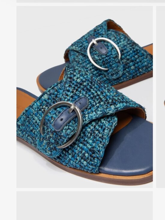 Clergerie Blue Slides - Size 8 - Picture 3 of 9